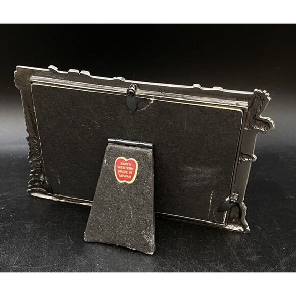 Vintage Pewter Picture Frame Mount St Helens Nature Mountain Trees Eagle 4x6 - Picture 3 of 7